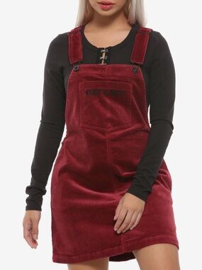 GET LOST Corduroy Overall Dress Hot Topic